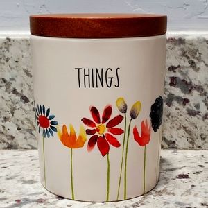 Rae Dunn THINGS watercolor flowers jar